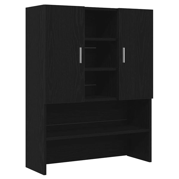 Pesukonetorni 2 pcs Musta tammi 70.5 x 71.5 x 181.5 cm