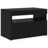 TV-kaapit LED-valoilla 2 pcs Musta tammi. Large Tekninen puu