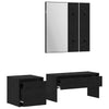 Eteiskalustesetti 5 kpl Musta tammi Tekninen puu