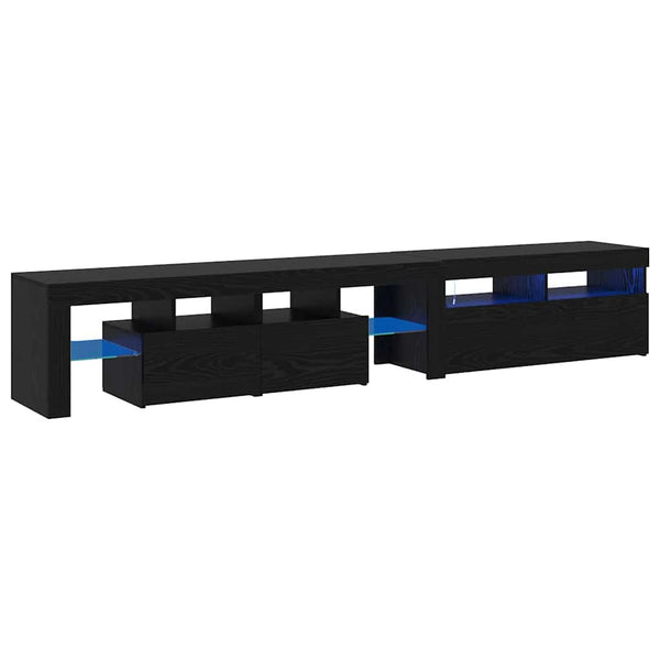 TV-kaapit 2 pcs Musta tammi 290 x 36.5 x 40 cm Tekninen puu