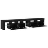 TV-kaapit 2 pcs Musta tammi 290 x 36.5 x 40 cm Tekninen puu