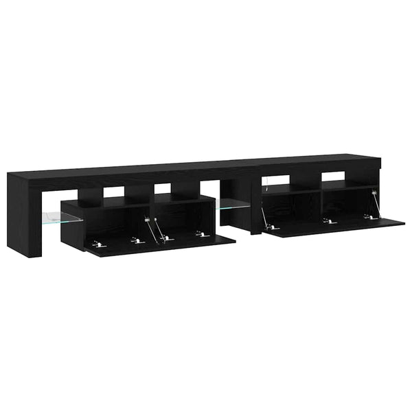TV-kaapit 2 pcs Musta tammi 290 x 36.5 x 40 cm Tekninen puu