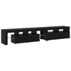 TV-kaapit 2 pcs Musta tammi 290 x 36.5 x 40 cm Tekninen puu