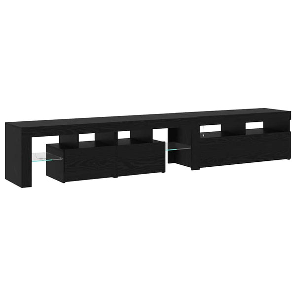 TV-kaapit 2 pcs Musta tammi 290 x 36.5 x 40 cm Tekninen puu