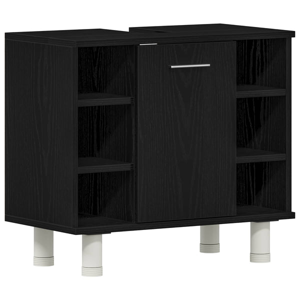 Kylpyhuonekalustesetti 3 kpl Musta 30 x 30 x 99,5 cm