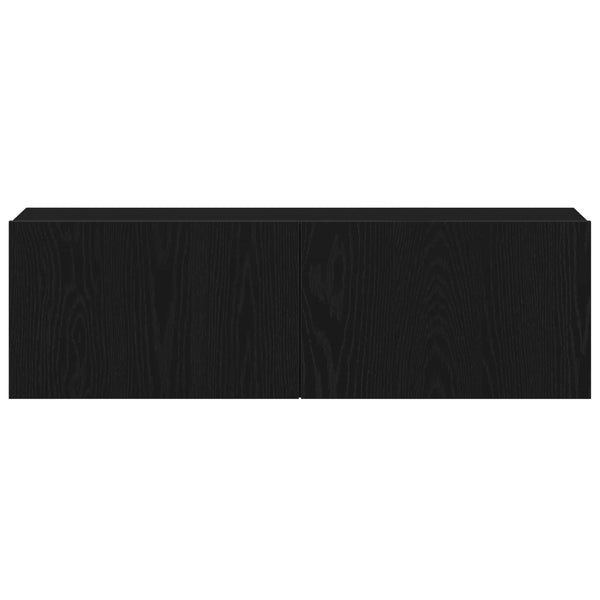 TV-tasosetti 4 pcs Musta tammi. 130,5 x 30 x 140 cm