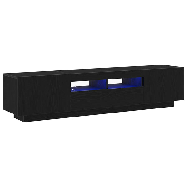 TV-tasosetti 2 pcs Musta 180 x 35 x 40 cm Tekninen puu