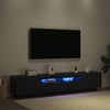 TV-tasosetti 2 pcs Musta 200 x 35 x 40 cm Tekninen puu