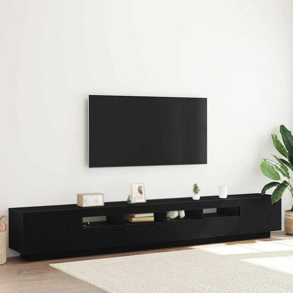 TV-tasosetti 3 pcs Musta 260 x 35 x 40 cm Tekninen puu