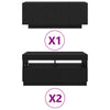 TV-tasosetti 3 pcs Musta 260 x 35 x 40 cm Tekninen puu