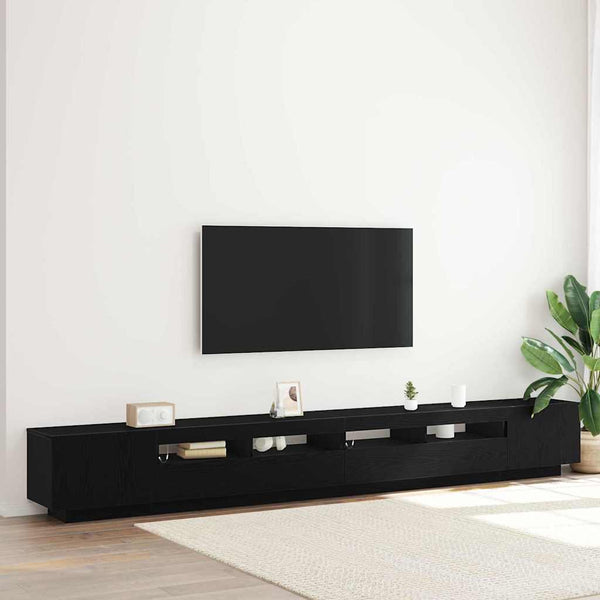 TV-tasosetti 3 pcs Musta 300 x 35 x 40 cm Tekninen puu