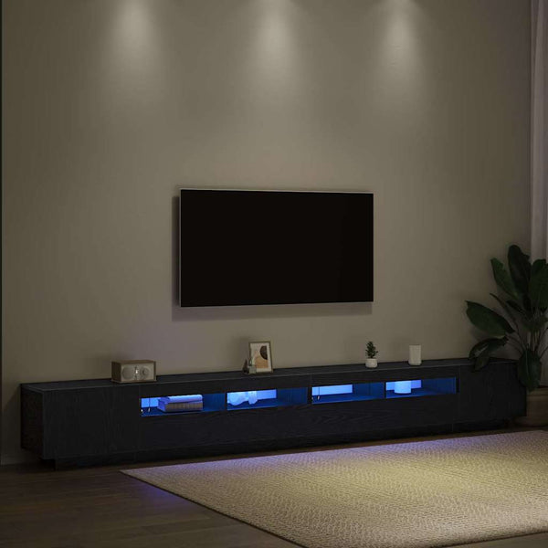 TV-tasosetti 3 pcs Musta 300 x 35 x 40 cm Tekninen puu