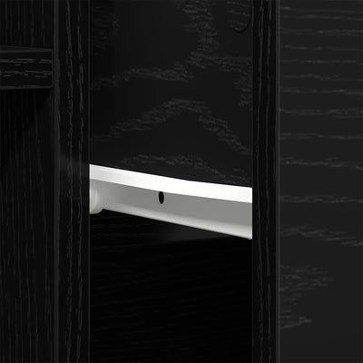 Sivupöytä Musta tammi. 180 x 30 x 70 cm Tekninen puu