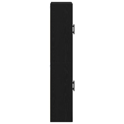 Seinäkaappi 2 pcs Musta tammi 69.5 x 34 x 90 cm Tekninen puu