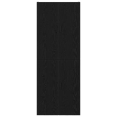 Seinäkaappi 2 pcs Musta tammi 69.5 x 34 x 90 cm Tekninen puu