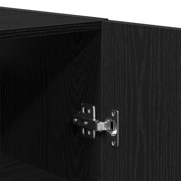 Korkea kaappi 2 pcs Musta tammi 69,5 x 34 x 180 cm