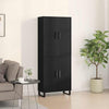 Korkea kaappi 2 pcs Musta tammi 69,5 x 34 x 180 cm