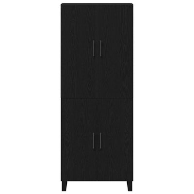 Sivupöytä Seinäkiinnitettävä 2 pcs Musta tammi Tekninen puu