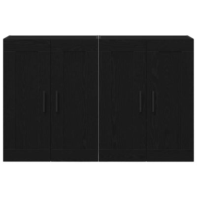 Seinälle asennettavat kaapit 2 pcs Vanha puu 69,5 x 34 x 90 cm