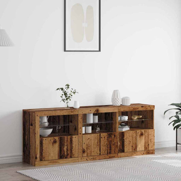LED-pöytätaso Vanha Puu 181 x 37 x 67 cm Tekninen puu
