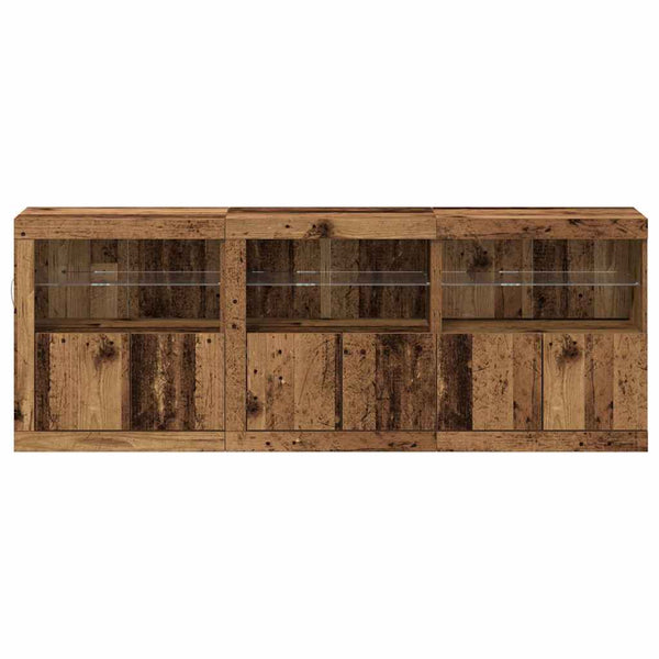 LED-pöytätaso Vanha Puu 181 x 37 x 67 cm Tekninen puu