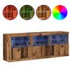 LED-pöytätaso Vanha Puu 181 x 37 x 67 cm Tekninen puu