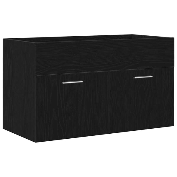 Kylpyhuonekaappi Musta tammi. 80 x 38,5 x 46 cm Tekninen puu