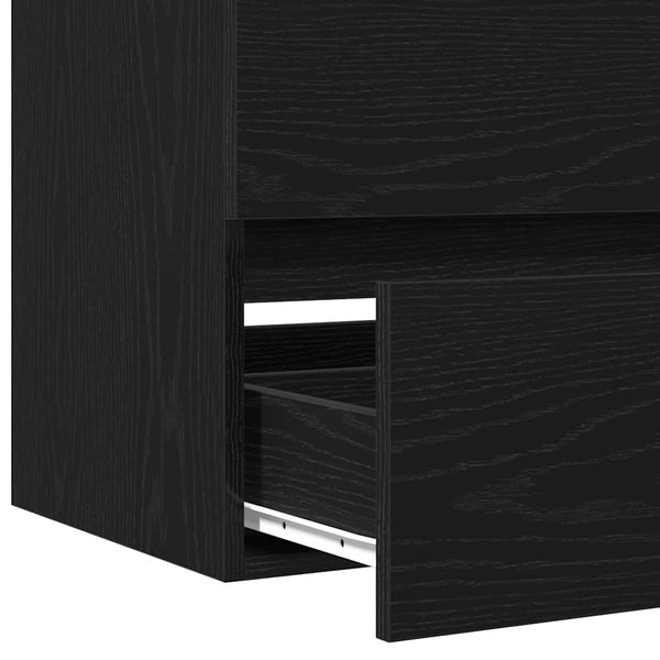 Kylpyhuoneen allaskaappi Musta tammi. 80 x 39 x 62 cm