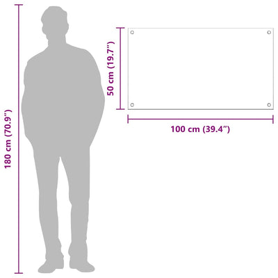 Vaaleanharmaa keittiön suojapaneeli Plesoiu 100x50x0.6cm