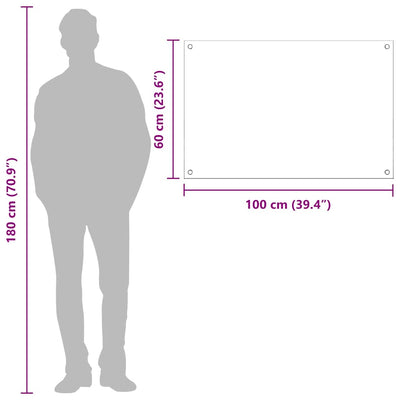 Vaaleanharmaa keittiön suojapaneeli Didila 100x60x0.6cm
