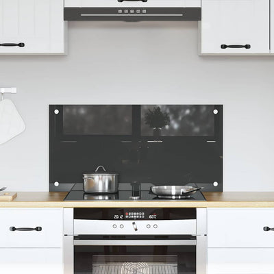 Tummanharmaa keittiön suojapaneeli Semion 80x40x0.6cm