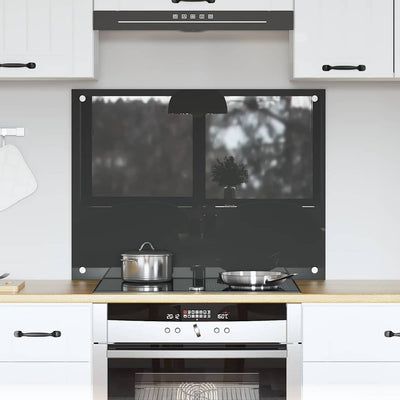 Tummanharmaa keittiön suojapaneeli Lige 80x60x0.6cm