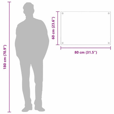 Tummanharmaa keittiön suojapaneeli Lige 80x60x0.6cm