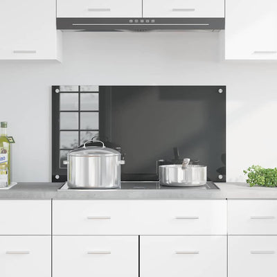 Tummanharmaa keittiön suojapaneeli Gevercan 90x50x0.6cm