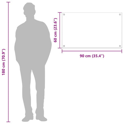 Tummanharmaa keittiön suojapaneeli Jirar 90x60x0.6cm