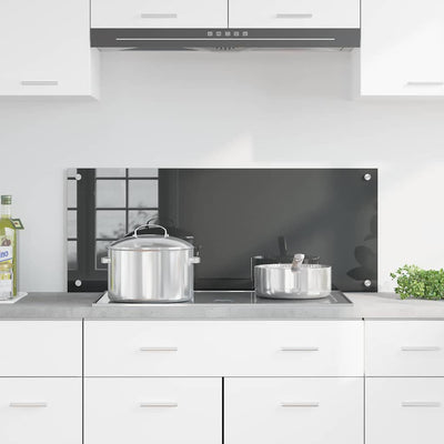 Tummanharmaa keittiön suojapaneeli Stavarachi 100x40x0.6cm