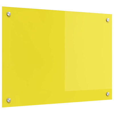 Keltainen keittiön suojapaneeli Florariu 70x50x0.6cm (karkaistu lasi)