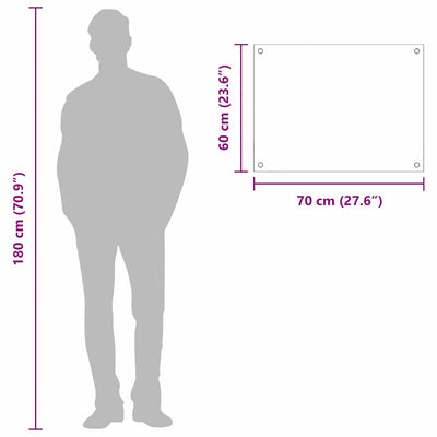 Keltainen keittiön suojapaneeli Kristel 70x60x0.6cm (karkaistu lasi)