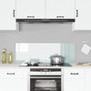 Keittiön välitila Valkoinen 120 x 40 cm karkaistu lasi