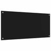 Musta keittiön suojapaneeli Eughen 110x50x0.6cm (karkaistu lasi)