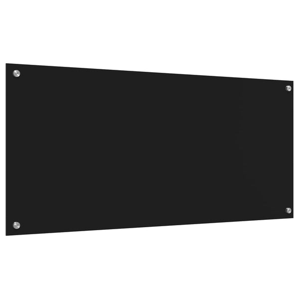 Keittiön välitila Musta 110 x 50 cm karkaistu lasi