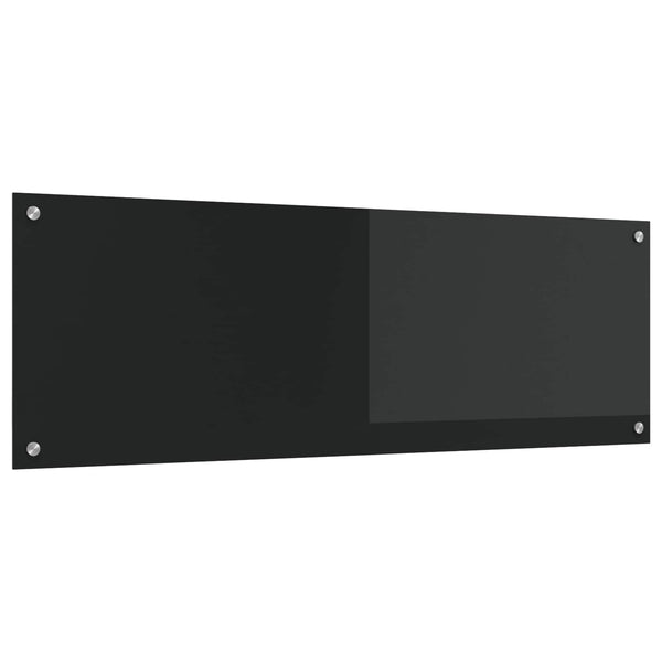 Keittiön välitila Musta 120 x 40 cm karkaistu lasi