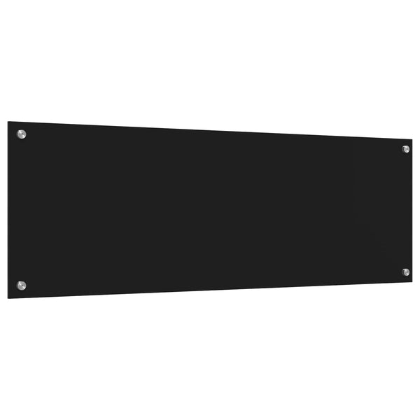Keittiön välitila Musta 120 x 40 cm karkaistu lasi