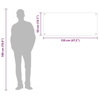 Musta keittiön suojapaneeli Tanasachi 120x50x0.6cm (karkaistu lasi)