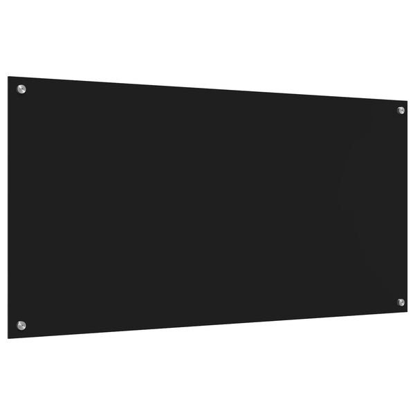 Keittiön välitila Musta 120 x 60 cm karkaistu lasi