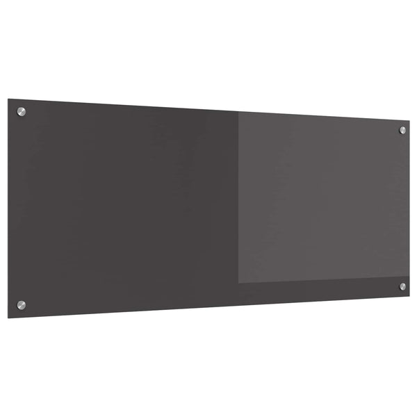 Keittiön välitila Tumma harmaa 120 x 50 cm karkaistu lasi