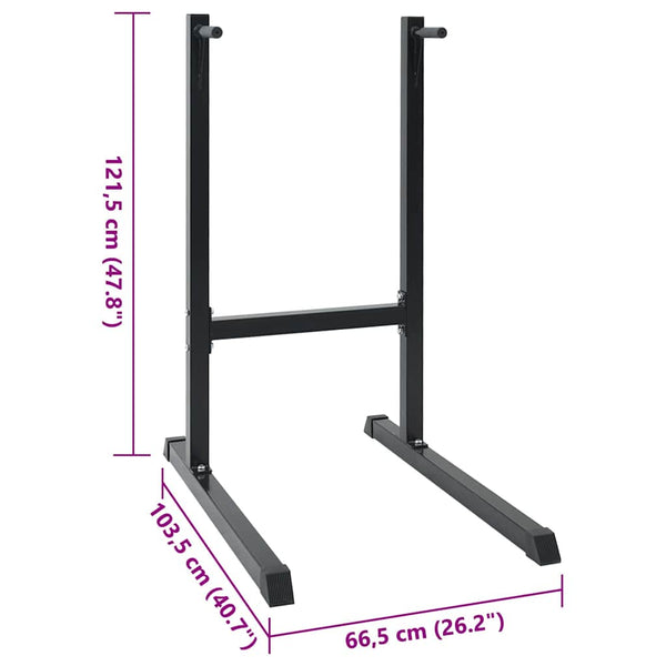 Dippiasema Musta 103,5 x 66,5 x 121,5 cm Jauhemaalattu Teräs