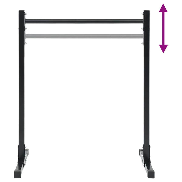 Dippiasema 2 kpl Musta 55 x 90 x 104.5 cm Jauhemaalattu Teräs
