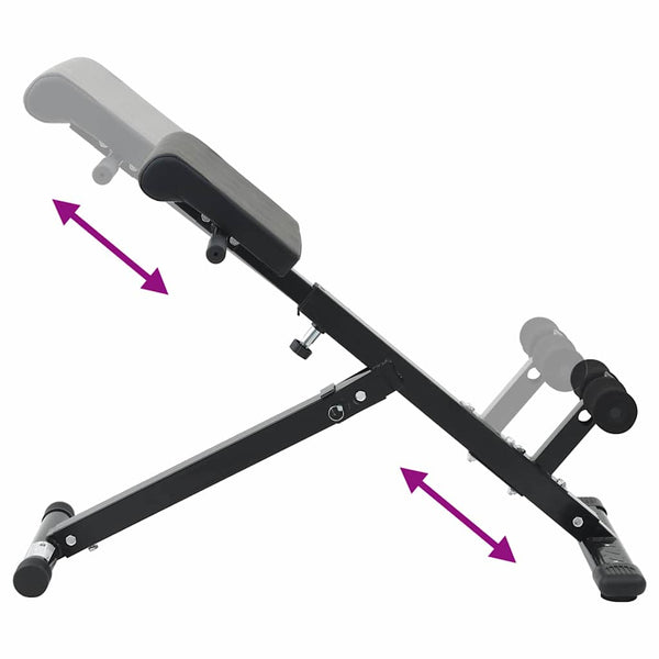 Hyperextension penkki Musta 100,5 x 70 x 78 cm