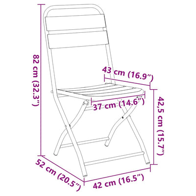 Valkoinen puutarhan kokoontaitettava tuoli Cezia (2 pcs)
